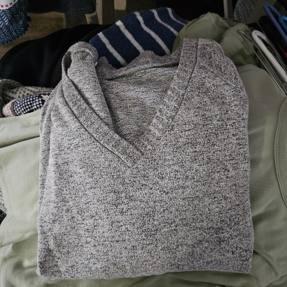 Torrid Heather Gray V-Neck Sweater